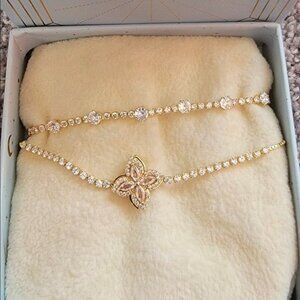 Armcandy Gold Tone Flower Bracelet